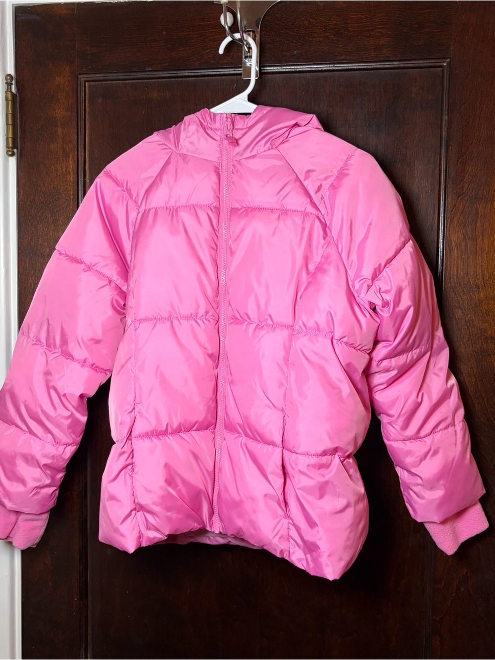Swiss Tech Girls Coat XXL 18 Pink Puffer Hooded Lined Pockets Winter Jacket
